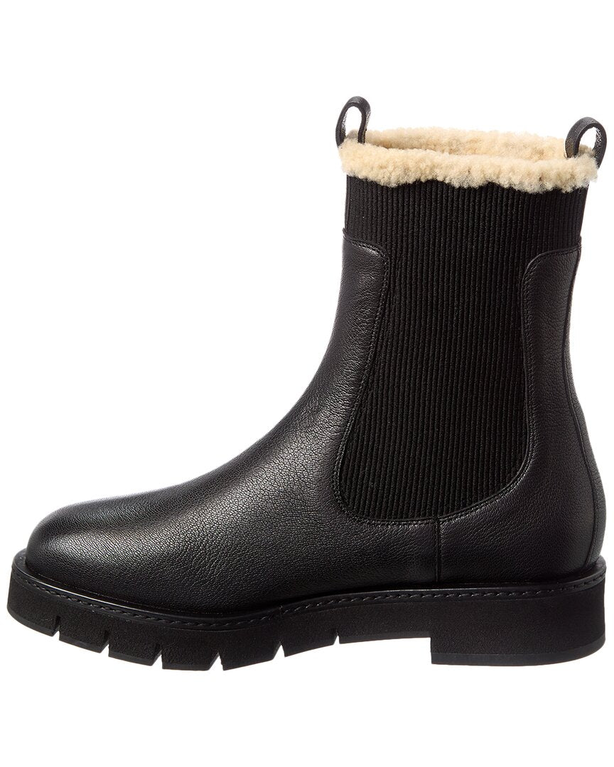 Ferragamo Ferragamo Rook F1 Leather & Shearling Boot