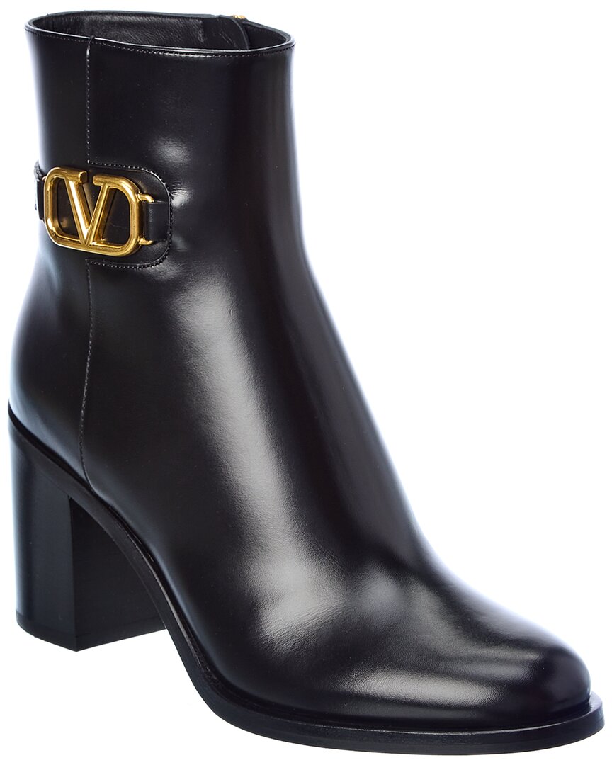 Valentino Valentino Vlogo 75 Leather Bootie