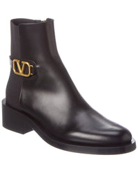 Dnu Pack Valentino Vlogo Signature Leather Bootie