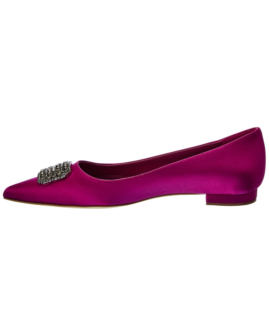 Manolo Blahnik Floritanu Satin Flat