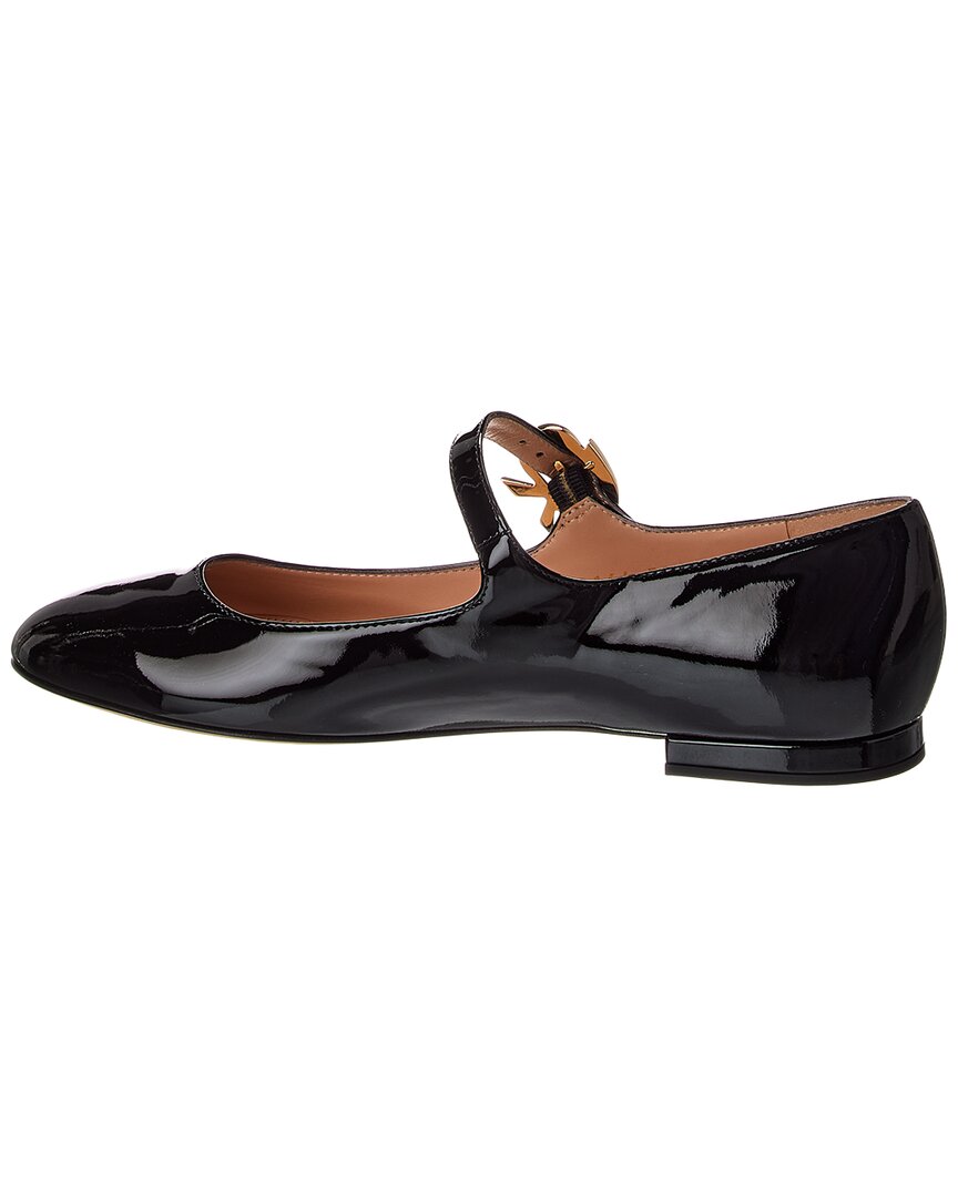Gianvito Rossi Mary Ribbon Patent Flat
