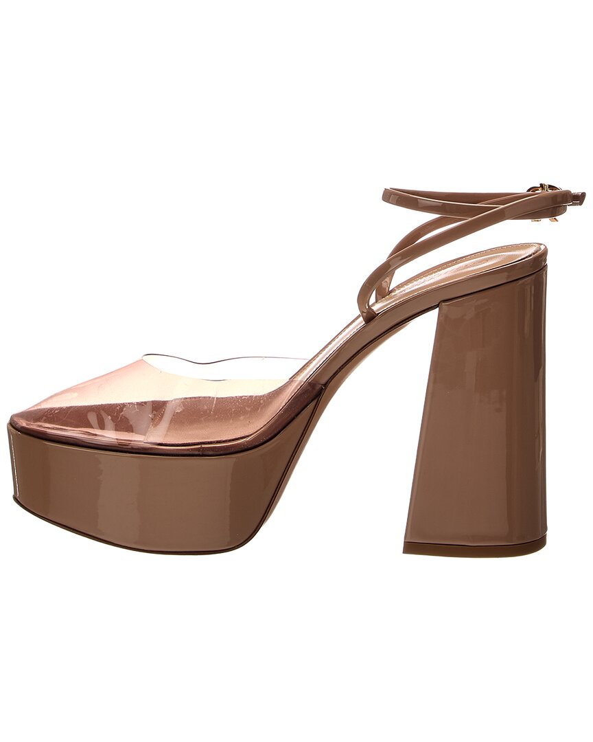 Gianvito Rossi Dua 70 Patent & Vinyl Platform Pump