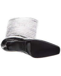Toteme Croc-Embossed Leather Knee Boot