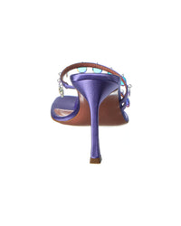 Amina Muaddi Tina Satin Sandal