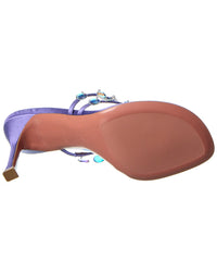 Amina Muaddi Tina Satin Sandal