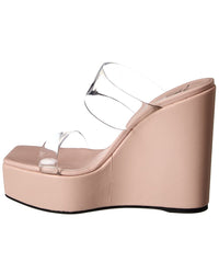 Giuseppe Zanotti Zanilla 90 Vinyl & Leather Wedge Sandal