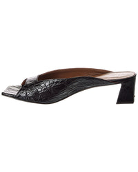 Giuseppe Zanotti Mya 45 Croc-Embossed Leather Sandal