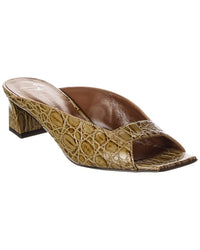 Giuseppe Zanotti Mya 45 Croc-Embossed Leather Sandal