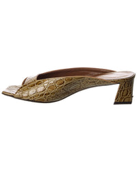 Giuseppe Zanotti Mya 45 Croc-Embossed Leather Sandal