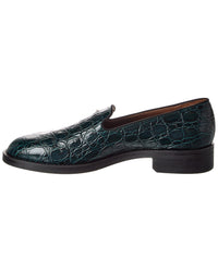 Giuseppe Zanotti Lidia Croc-Embossed Leather Loafer