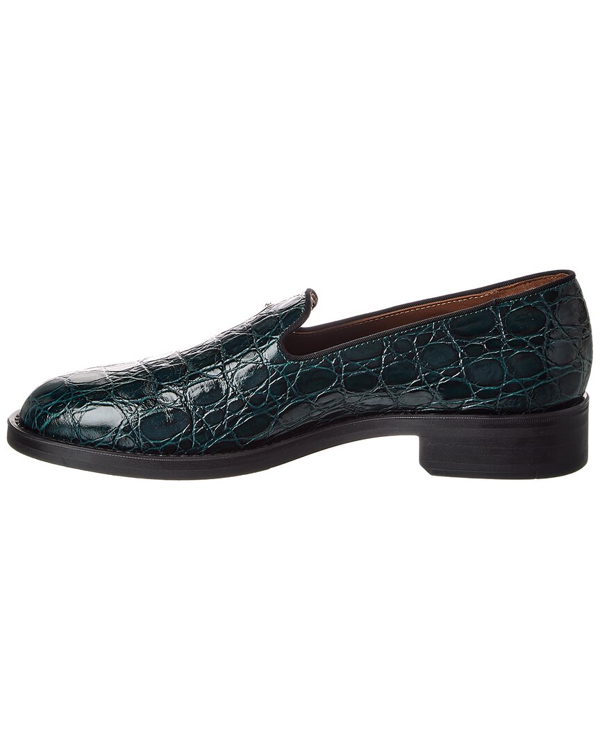 Giuseppe Zanotti Lidia Croc-Embossed Leather Loafer