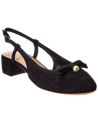 Dior Ballet Quilted Suede Slingback Pump