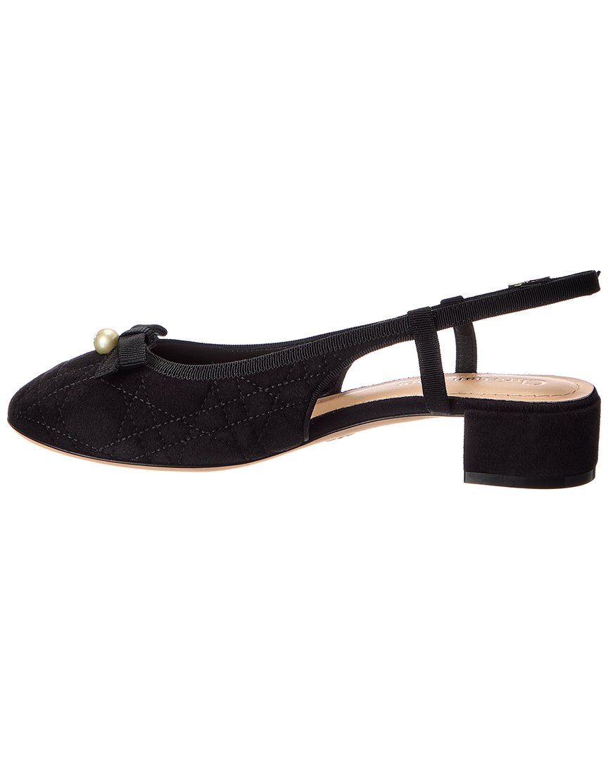 Dior Ballet Quilted Suede Slingback Pump