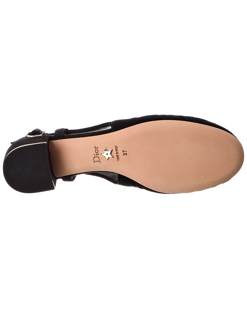 Dior Ballet Quilted Suede Slingback Pump