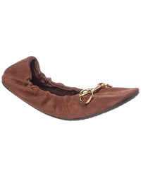 Gucci Gucci Prima Leather Ballet Flat