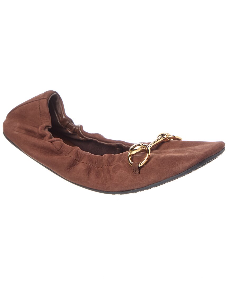 Gucci Gucci Prima Leather Ballet Flat
