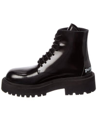 Palm Angels Ankle Leather Combat Boot