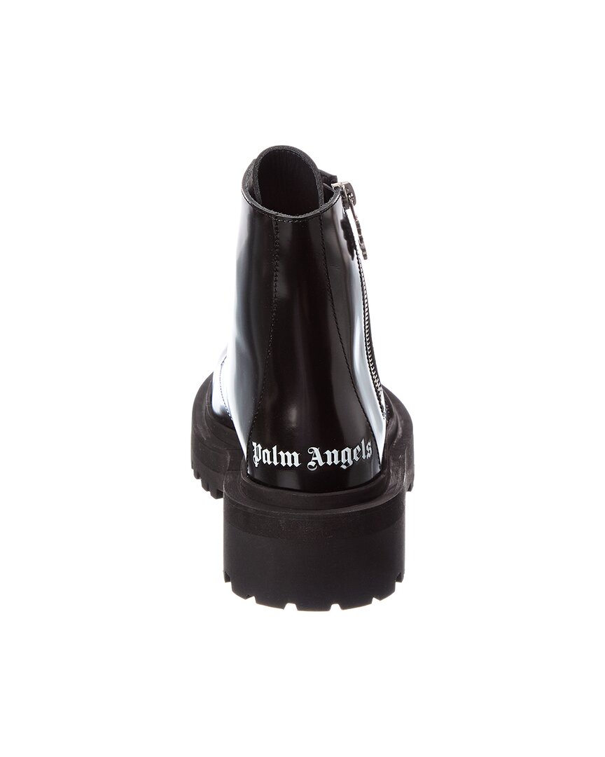 Palm Angels Ankle Leather Combat Boot