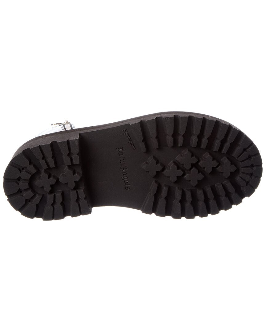 Palm Angels Ankle Leather Combat Boot