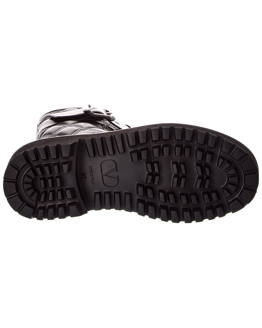 Valentino Vlogo Quilted Leather Boot