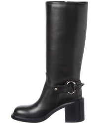 Gucci Gucci Mid-Heel Leather Boot