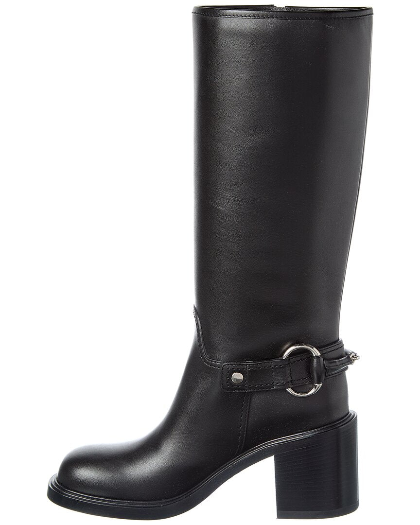 Gucci Gucci Mid-Heel Leather Boot