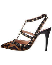 Valentino Rockstud Caged 100 Haircalf & Leather Pump