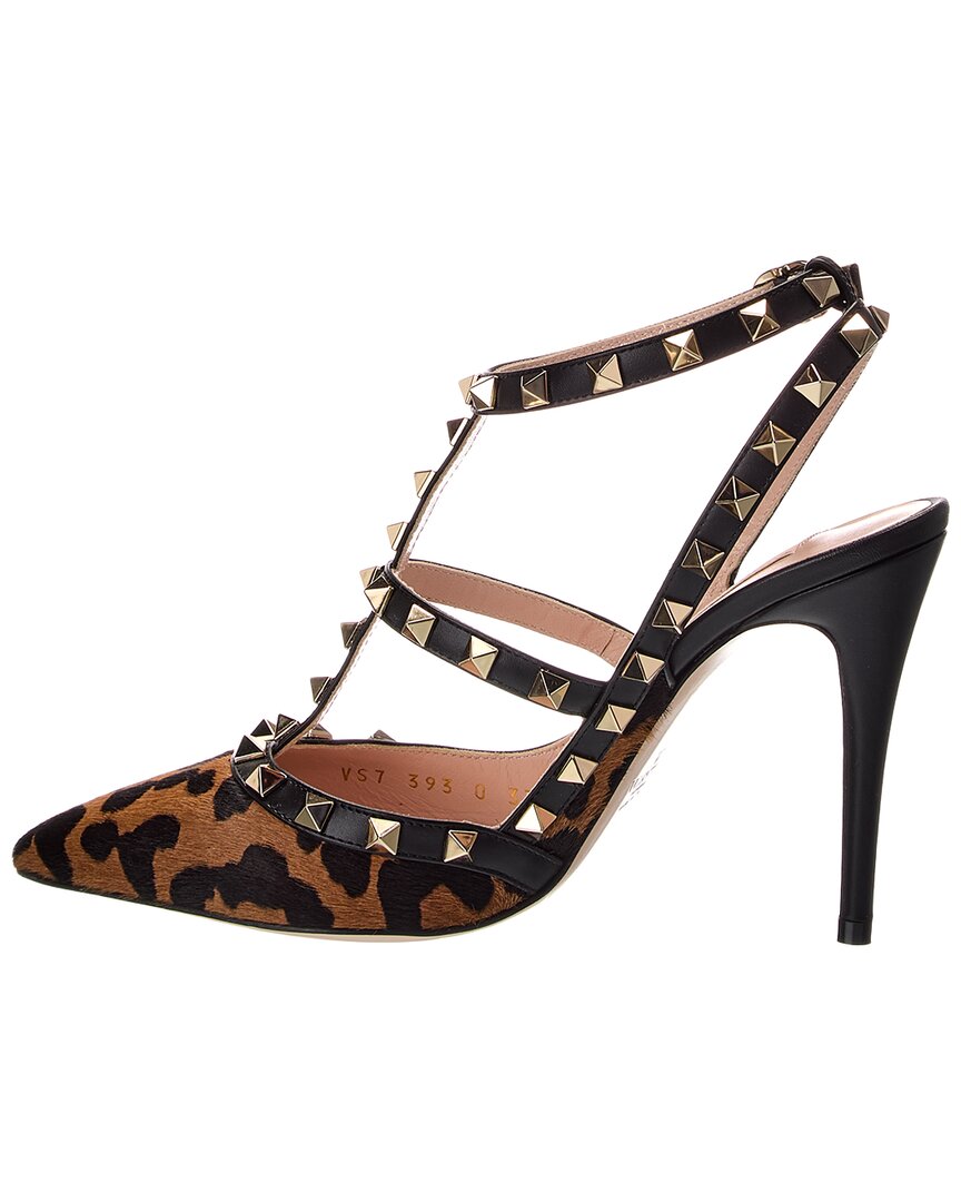 Valentino Rockstud Caged 100 Haircalf & Leather Pump