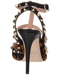 Valentino Rockstud Caged 100 Haircalf & Leather Pump