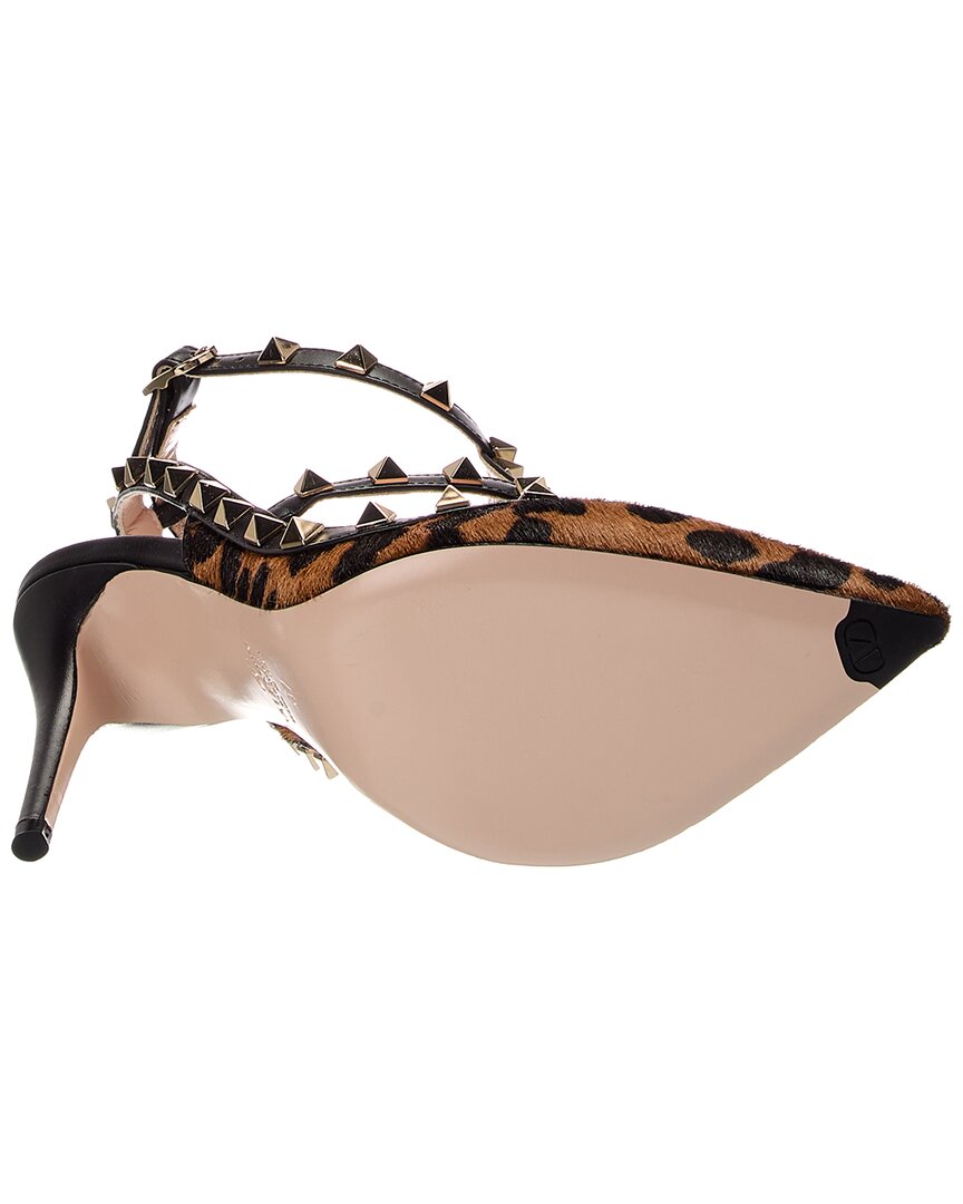 Valentino Rockstud Caged 100 Haircalf & Leather Pump