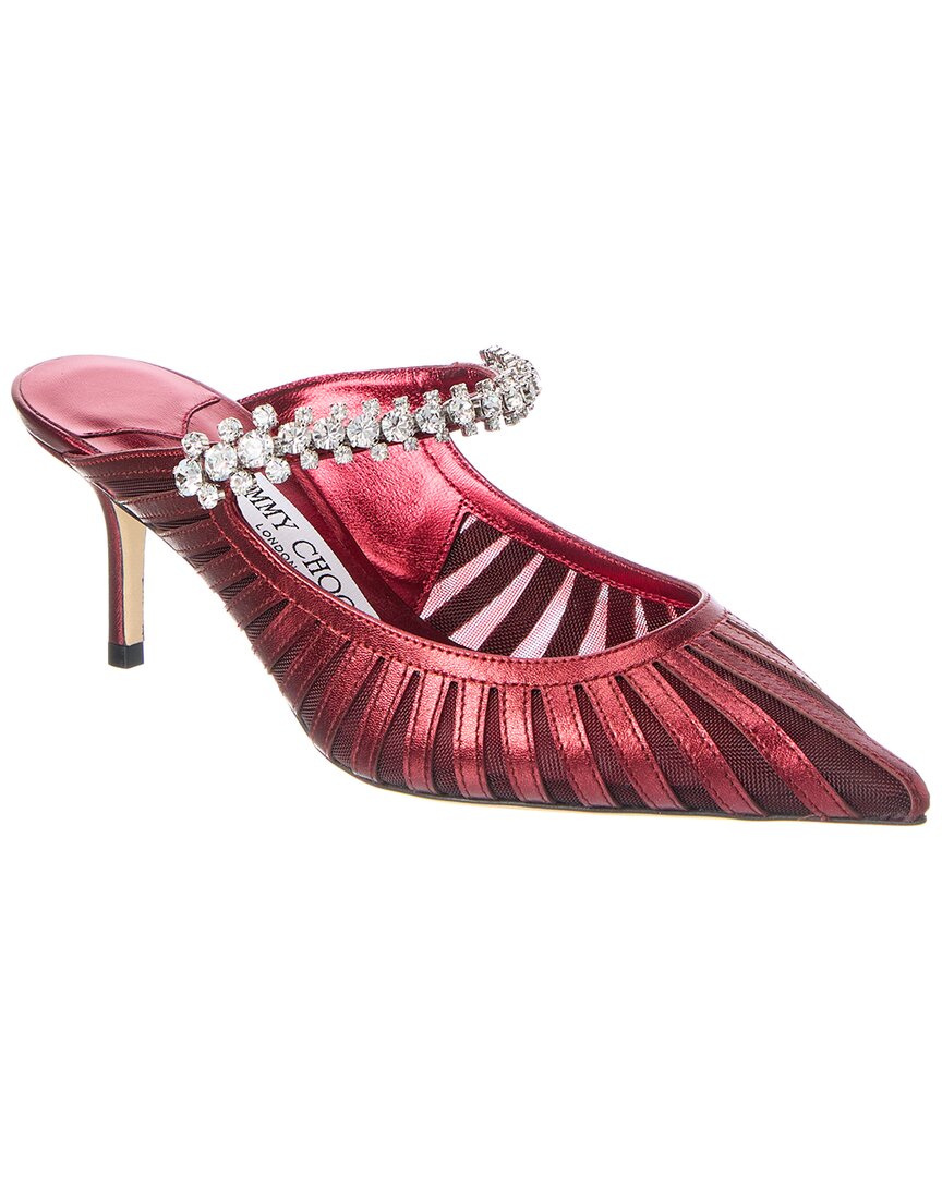 Jimmy Choo Bing 65 Mesh & Leather Mule