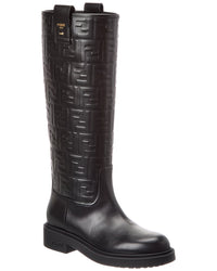 FENDI Fendi Filo Ff Leather Knee-High Boot
