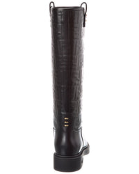 FENDI Fendi Filo Ff Leather Knee-High Boot