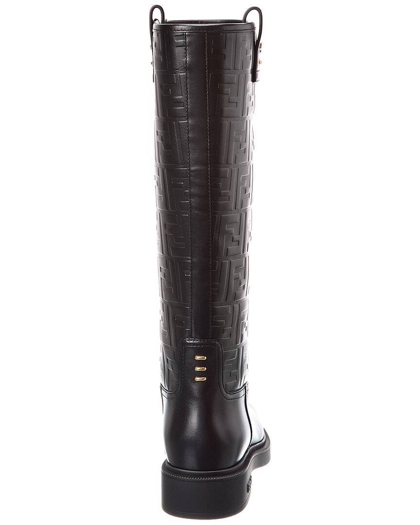 FENDI Fendi Filo Ff Leather Knee-High Boot
