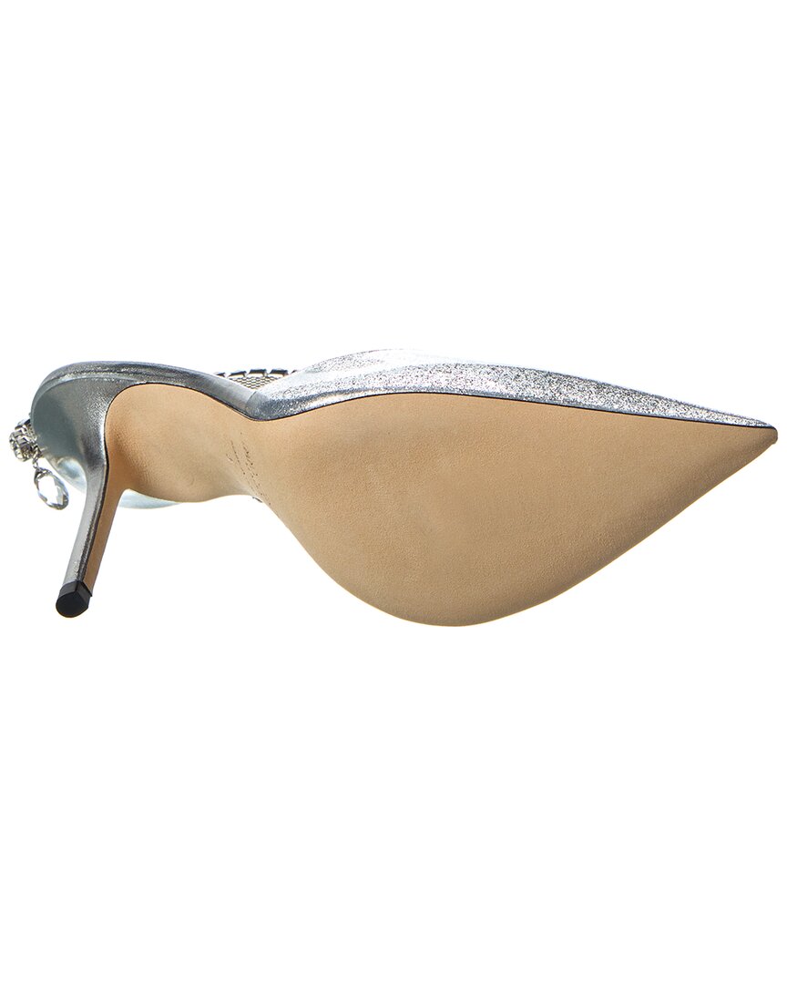 Jimmy Choo Saeda 100 Glitter Plexi & Leather Pump