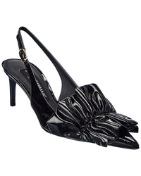 Dolce & Gabbana Ruched Patent Slingback Pump