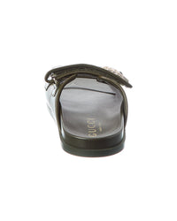Gucci Crystal Double Gg Leather Sandal