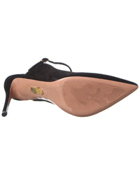 Aquazzura Bow 85 Suede Pump