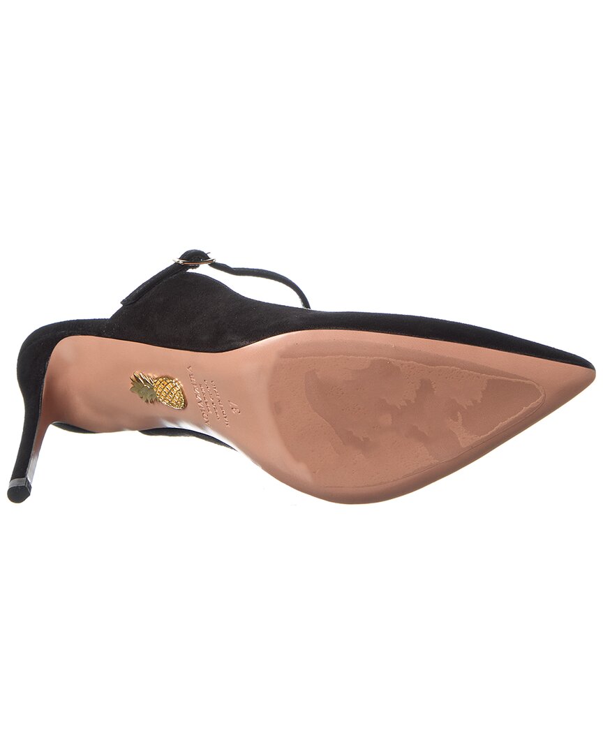 Aquazzura Bow 85 Suede Pump