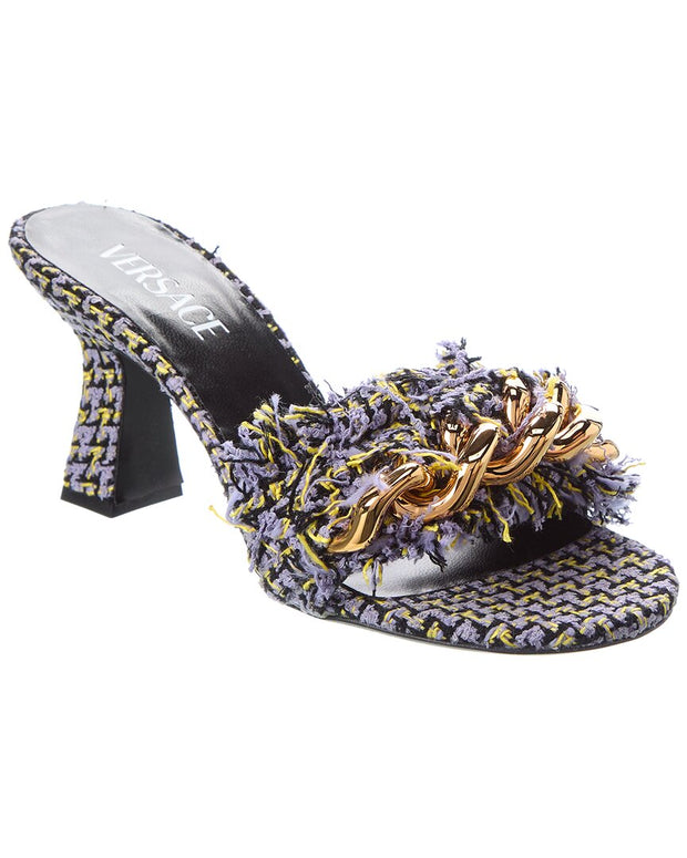 Versace Chain Tweed Sandal