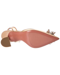 AMINA MUADDI Amina Muaddi Begum Mesh & Leather Slingback Pump