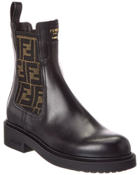 FENDI Dnu Pack Fendi Filo Leather Biker Boot