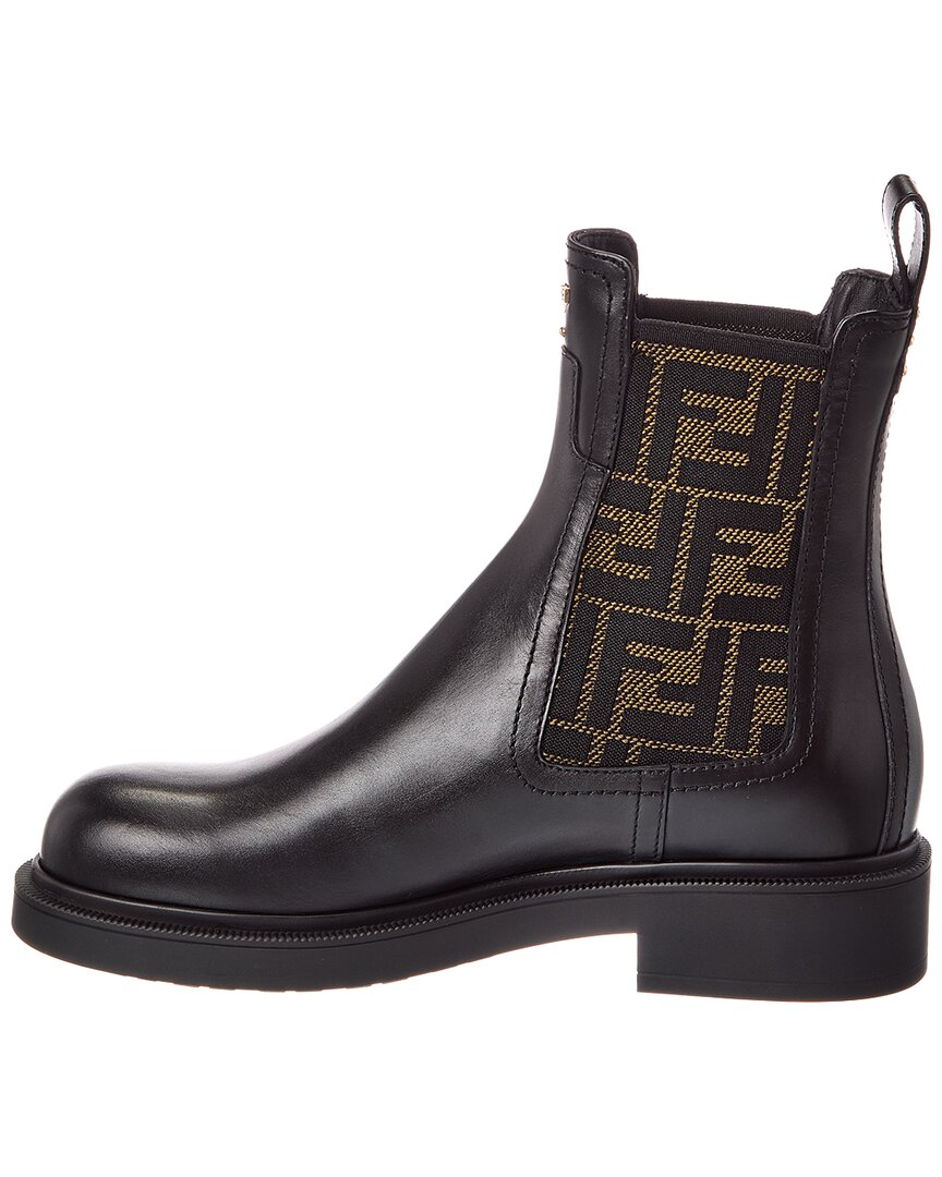FENDI Dnu Pack Fendi Filo Leather Biker Boot