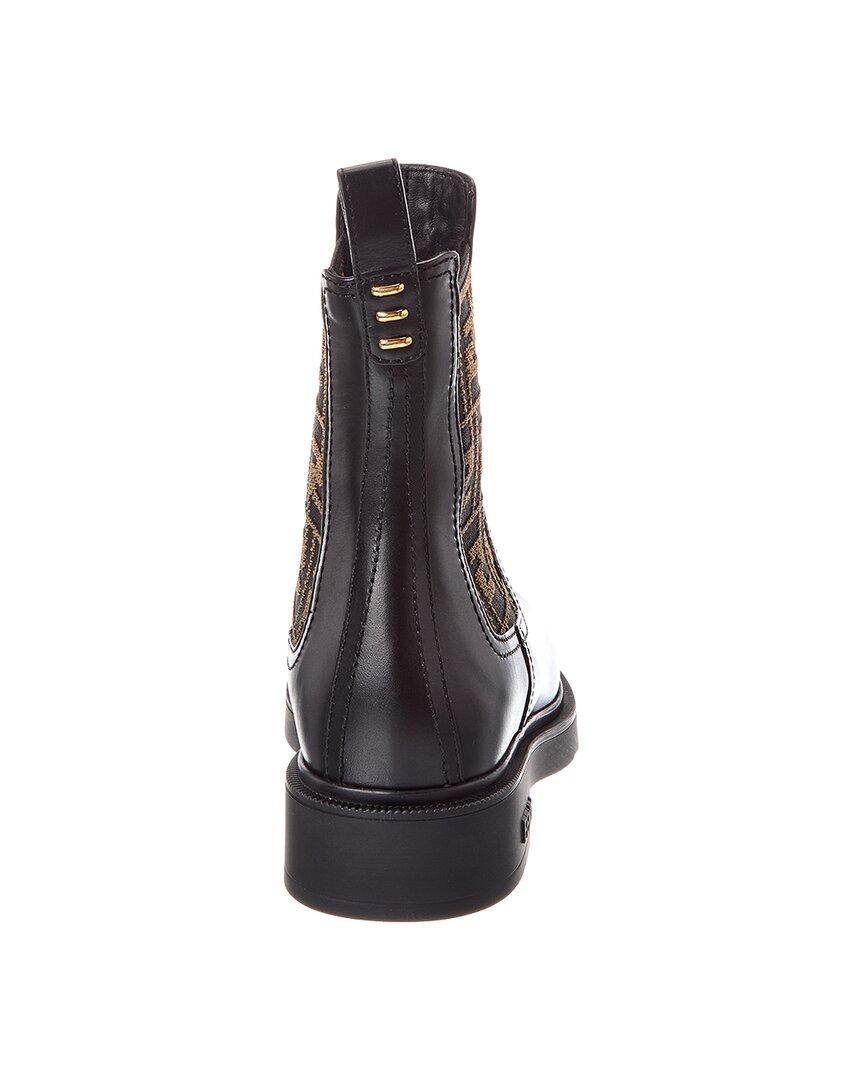 FENDI Dnu Pack Fendi Filo Leather Biker Boot