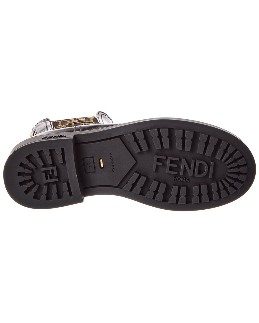 FENDI Dnu Pack Fendi Filo Leather Biker Boot