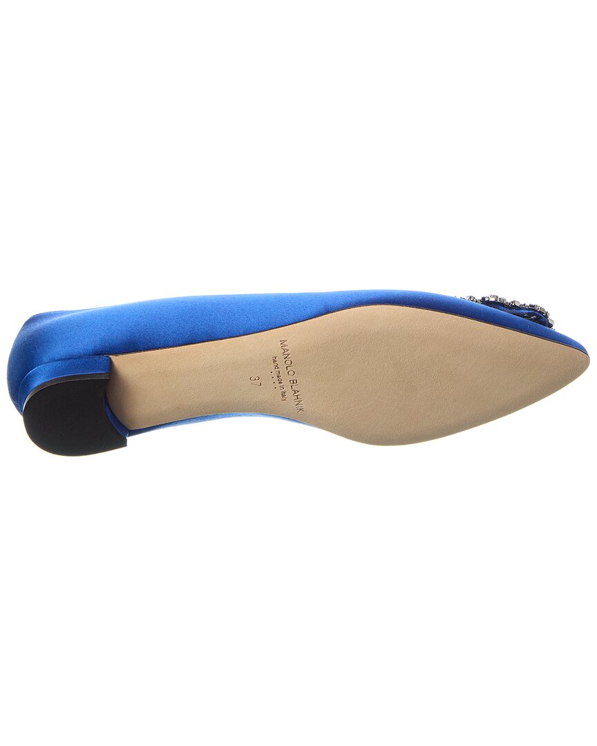 Manolo Blahnik Hangisi Satin Flat
