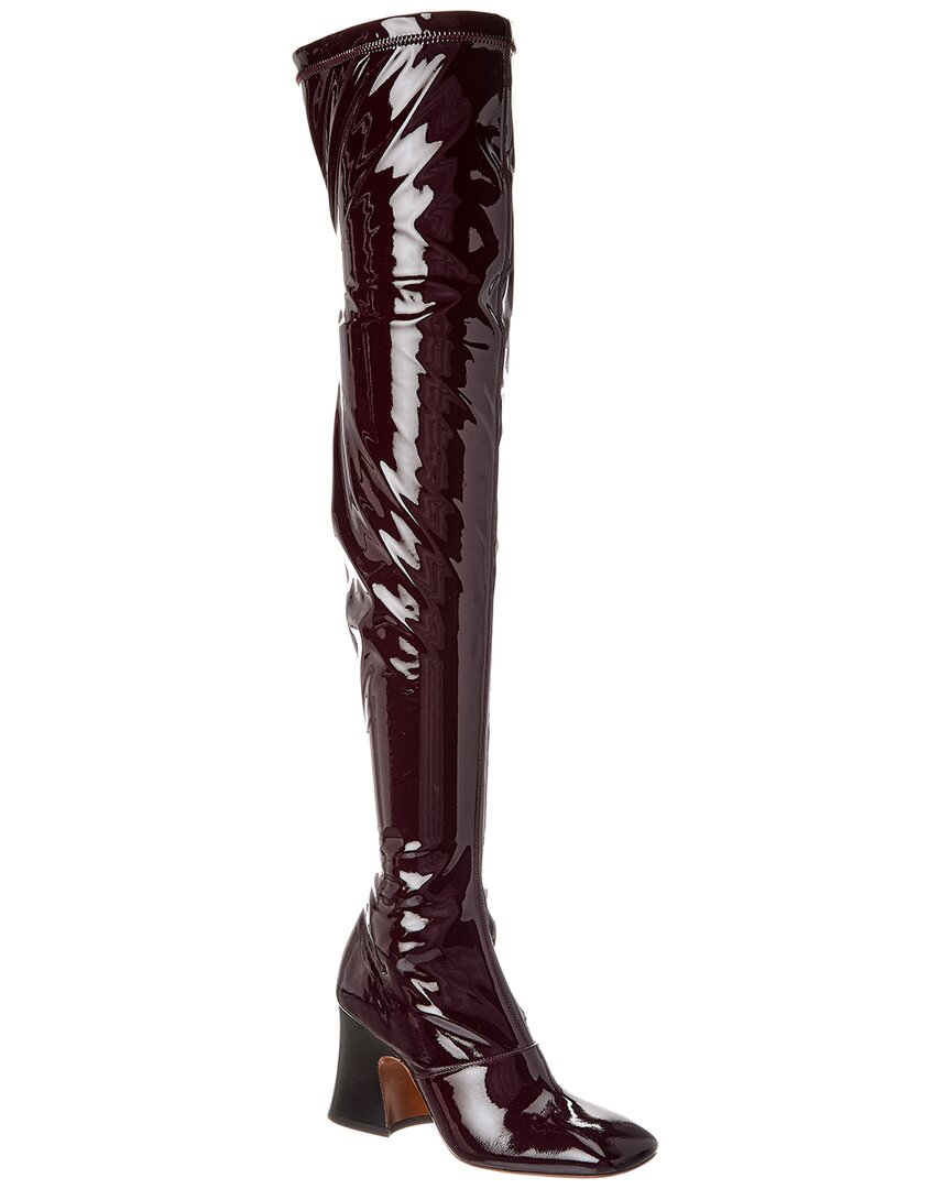 Chloé Janis Patent Over-The-Knee Boot
