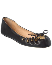 Chloé Charms Leather Ballerina Flat