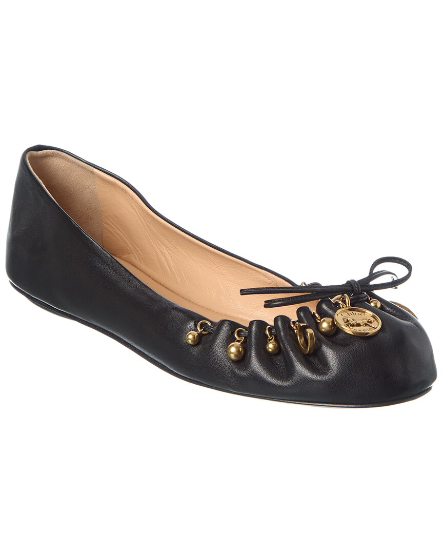 Chloé Charms Leather Ballerina Flat