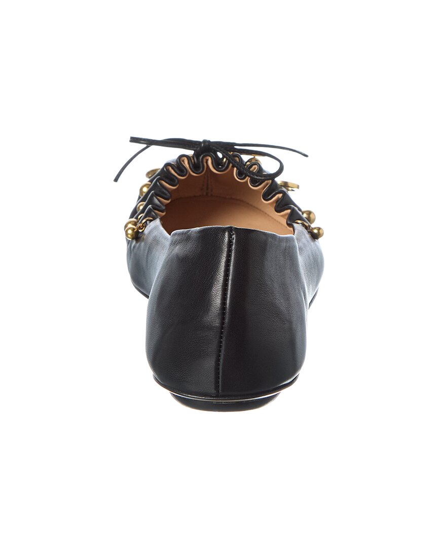 Chloé Charms Leather Ballerina Flat